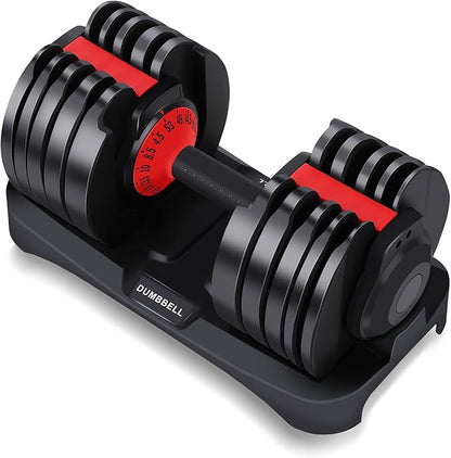 Adjustable Dumbbell Set, 53LB 15 in 1 Free Dumbbells, Adjustable Weights Dumbbells with Anti-Slip Handle, Fast Adjust, Exercise & Fitness Dumbbells, Weight Set for Home Gym Workouts