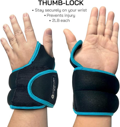 Pair of Wrist Weights With Hole for Thumb, Great for Running & All Kind of Cardio Exercises