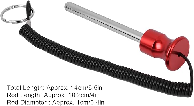 Magnetic Weight Pin, 5.5inch Magnetic Weight Stack Pin with Pull Rope Strength Training Fitness Equipment Accessories for Weight Stack Machine (Red)