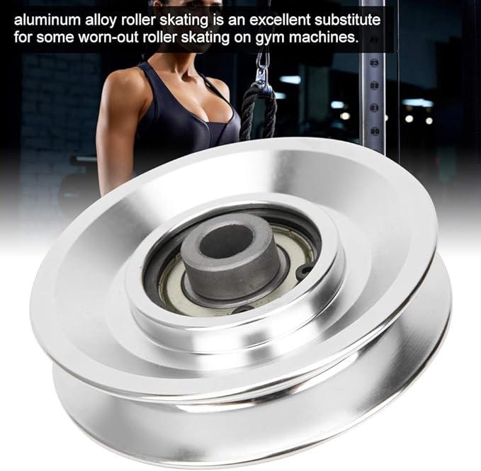 Alomejor Fitness Pulley 70 80mm Universal Bearing Pulley Wheel for Gym Fitness Equipment Cable Machine Wearproof Spare Part