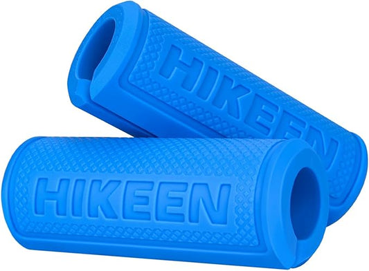 Hikeen Thick Bar Dumbbell Grips,Non Slip Hard Rubber Barbell Grips,Grips for Weight Lifting, Muscle Building-1.77", 2.25" & 2.75" Outer Diameter