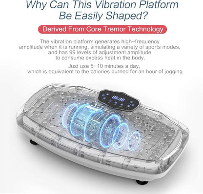 Vibration Plate Exercise Machine Whole Body Workout Vibration 99 Levels