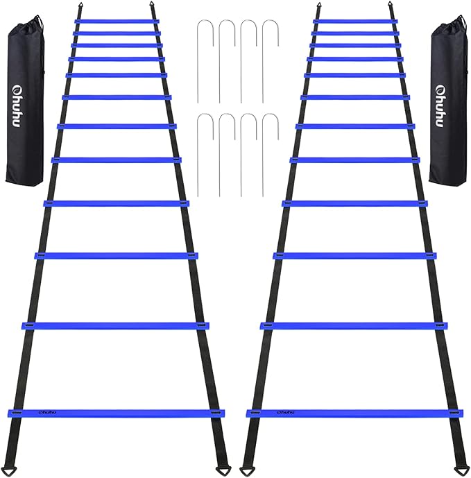 Ohuhu Agility Ladder Speed Training Set 2 Pack 20ft 12 12 Rung