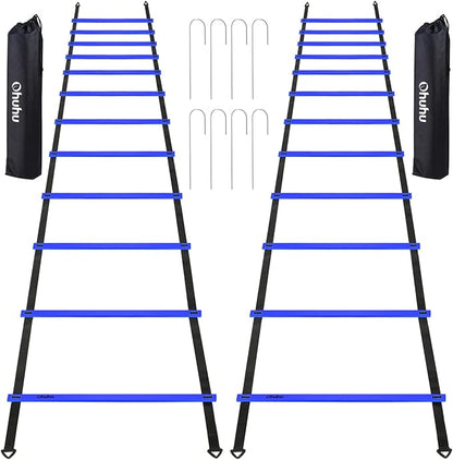 Ohuhu Agility Ladder Speed Training Set 2 Pack 20ft 12 12 Rung