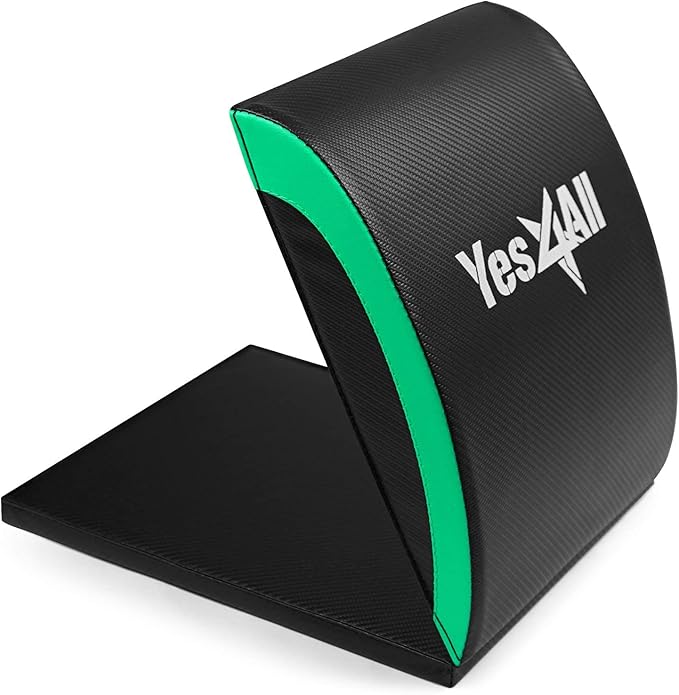 Yes4All Ab Mat Tailbone & No Tailbone, Foldable Abdominal Exercise Sit Up Support Pad for Core Training and Lower Back