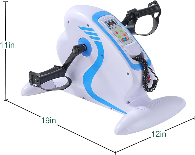 Electric Mini Exercise Bike Motorized Pedal Exerciser is a Low-Impact, Resistance-Free Fitness and Rehabilitation Device. This Under-Desk Bicycle Pedal Exerciser is Your Ideal Fitness compani