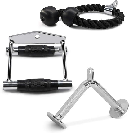 Yes4All Tricep Press Down Cable Machine Attachment Set