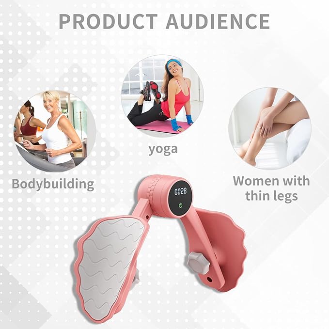 Thigh Master,Pelvic Floor Trainer,Multifunctional Inner Thigh Exercise Equipment with Counter for Women Thigh Exerciser for Butt/Arm/Leg Thigh Slimmer Hip Trainer Exercise