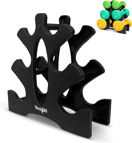 Yes4All Neoprene Coated Dumbbell Hand Weight Sets of 2 - Multiple Weight Options with 15 Colors, Anti-roll, Anti-Slip, Hexagon Shape