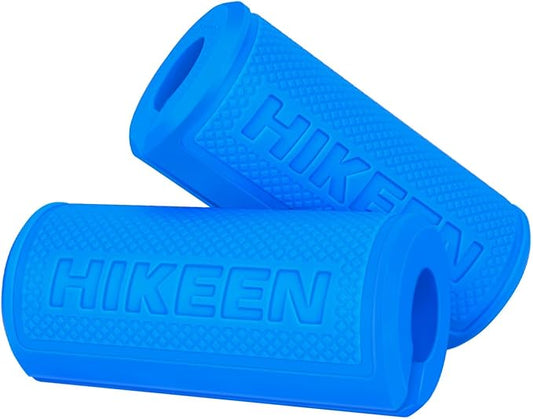 Hikeen Thick Bar Dumbbell Grips,Non Slip Hard Rubber Barbell Grips,Grips for Weight Lifting, Muscle Building-1.77", 2.25" & 2.75" Outer Diameter