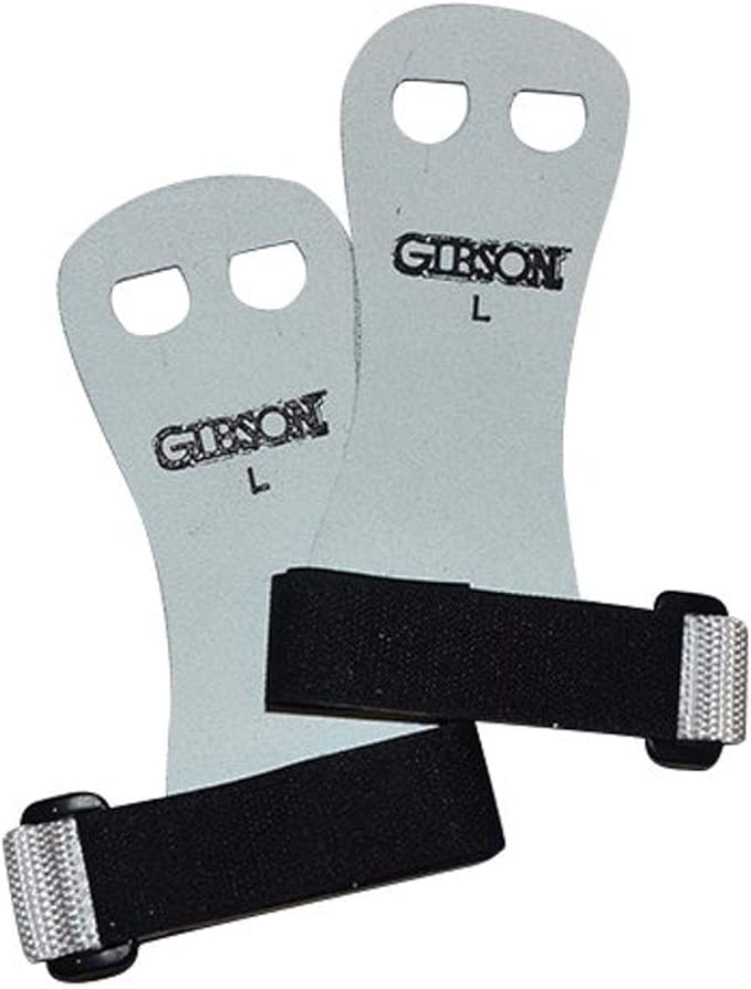 Gibson Rainbow Gymnastics Grips for Beginner, Unisex Durable Leather Grip with Hook & Loop Closure for Secure Grip & Wrist Support, Athletic Grips & Hand Protection for Young Gymnasts Made in USA