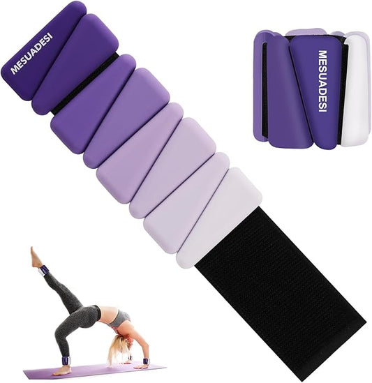 Wrist and Ankle Weights for Women, Set of 2 Adjustable Ankle Weights Wearable Arm and Leg Wrist Weights for Walking Yoga Pilates Running Dance Gym 1Lb Each