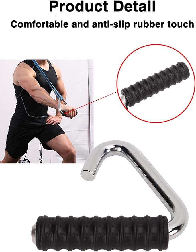 Pull Up Handles Grips, Heavy Duty C Shaped Cable Machine Handles Exercise Handle for Home Gym Pull-up Bars Barbells