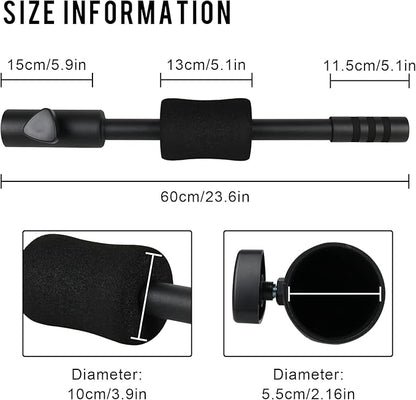 Large T Bar Row Attachment Handle,Handle Attachment Fits 1" Standard and 2" Olympic Barbell Bar for Home Gym Squat Back Muscles Exercise Equipment