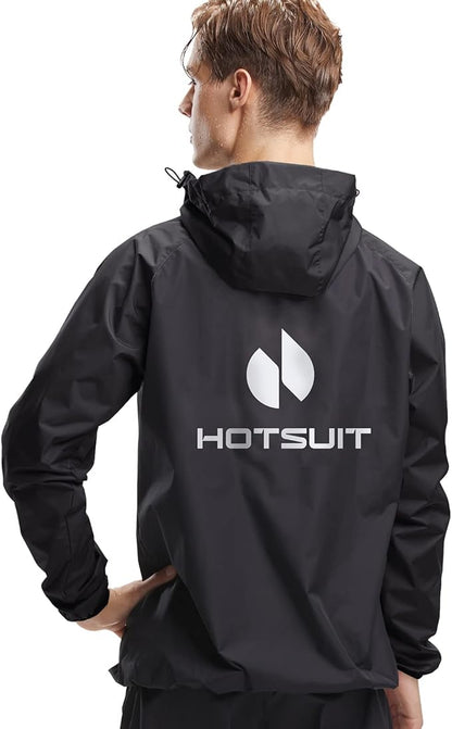 HOTSUIT Sauna Suit for Men Sweat Sauna Jacket Pant Gym Workout Sweat Suits