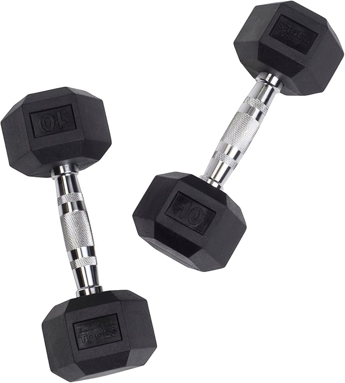 Body Solid 60 lbs. Rubber Hex Dumbbell Set