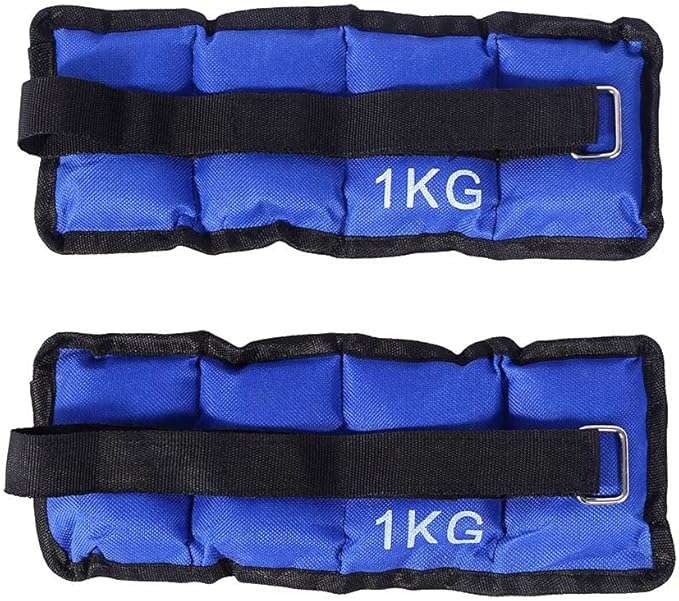 2x 1kg/2.2lb Wrist Ankle Weights for Women, Men, and Kids, Strength Training Wrist/Leg/Arm Weight Set with Adjustable Strap for Gymnastics, Aerobics, Physical Therapy, Gym Exercise