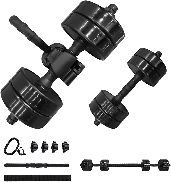 Nice C Weights, Dumbbell Set, Kettlebells, Adjustable Dumbbells, Barbell Weight Set, 20-40-50-70LB 3-in-1 set, Non-Slip, All-purpose