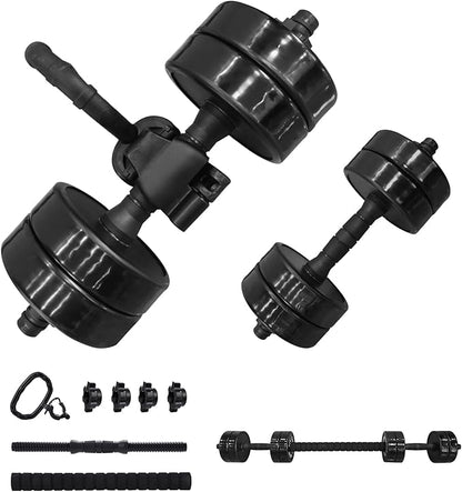 Nice C Weights, Dumbbell Set, Kettlebells, Adjustable Dumbbells, Barbell Weight Set, 20-40-50-70LB 3-in-1 set, Non-Slip, All-purpose