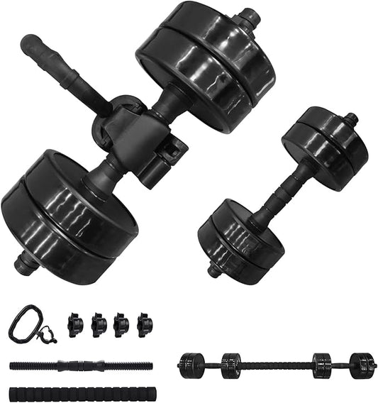 Nice C Weights, Dumbbell Set, Kettlebells, Adjustable Dumbbells, Barbell Weight Set, 20-40-50-70LB 3-in-1 set, Non-Slip, All-purpose