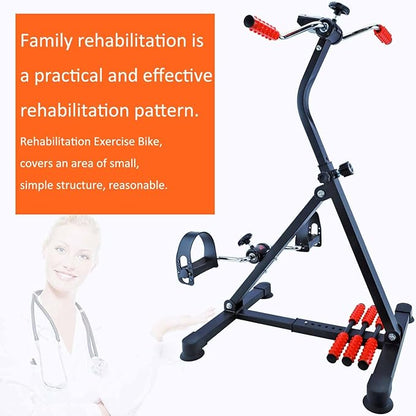 Pedal Exerciser Bike Hand Arm Leg and Knee Peddler Adjustable Fitness Equipment for Seniors, Elderly Home Dual Pedal Exercise Bike for Total Body