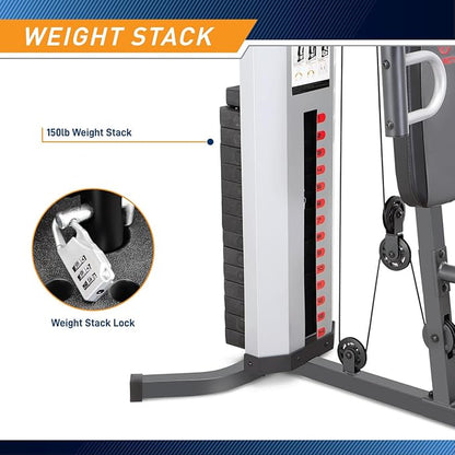 Marcy Multifunction Steel Home Gym 150lb Weight Stack Machine