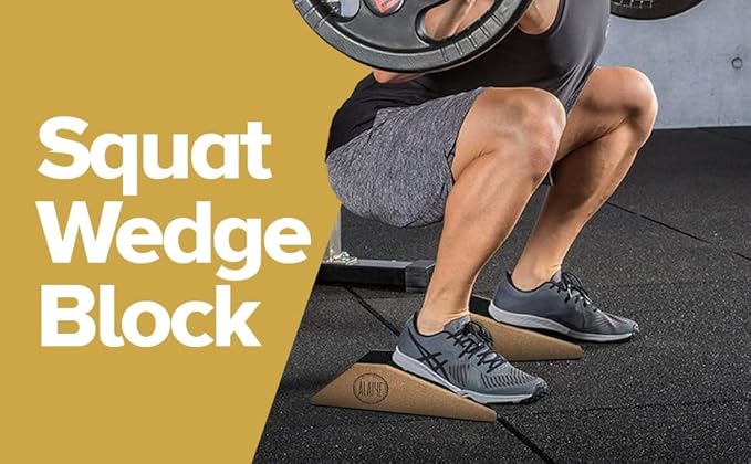 Squat Wedge Blocks (Set of 2) – Non-Slip Slant Boards for Lower Body Workouts, Ankle and Calf Stretching - Yoga Blocks, Designed to Elevate Heels and Squat Support - Includes Carry Bag