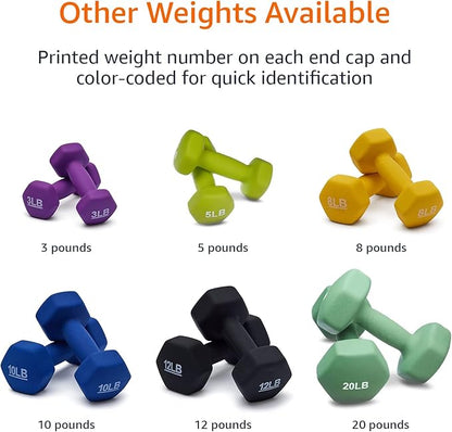 Amazon Basics Neoprene Dumbbell Hand Weights