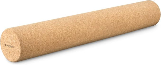 Navaris Cork Roller - Fitness Sport Yoga Cork Tube for Legs, Back, Muscles - Large, 4 x 24"