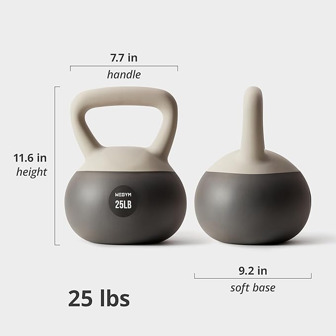 Soft Kettlebells with Cushioned Impact-Resistant Base and Anti-Slip, Wide-Grip Handle for Home Workouts, Weightlifting, and Personal Training