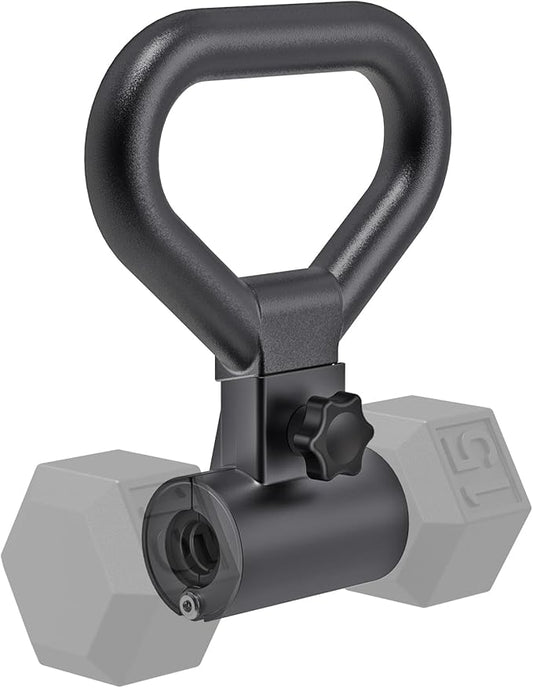 SELEWARE Versatile Steel Dumbbell to Kettlebell Converter Handle, Dumbbell Grip Handle, Convert Dumbbells into Kettlebell, Non-Slip Ergonomic Grip, Quick Installation Fits Most Dumbbells Up to 100lbs