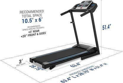 XTERRA Fitness Premium Folding Smart Treadmill, Compact Design, 250+ LB Weight Capacity, Powerful Motor, XTERRA+ Fitness App Included with Purchase