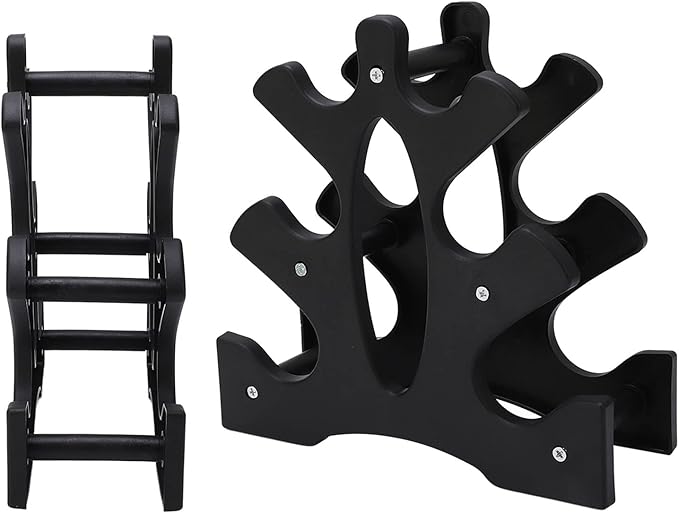 Dumbbell Rack Weight Stand Holder, PP 3 Tier 20kg Bearing Easy Assembly for Home Gym, Weight Rack, Weight Holder, Dumbbell Holder