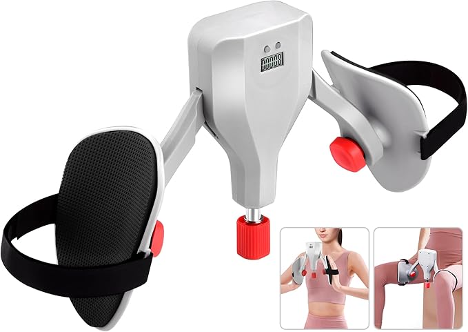 Thigh Master Hip Trainer,77LBS Adjustable Inner Thigh Exerciser Workout Equipment for Home Gym. Pelvic Floor Muscle Repair Trainer,Hip Exercise Equipment for Thigh,Hip,Arm,Leg.Silver