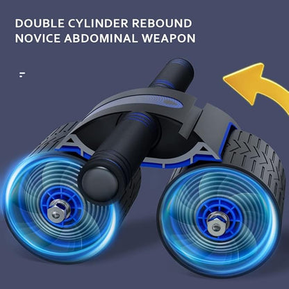 Ab Wheel Roller with Elbow Support, Automatic Rebound Abdominal Wheel, 2024 New Ab Roller Wheel for Abdominal Exercise Fitness, Springback Wheels Roller