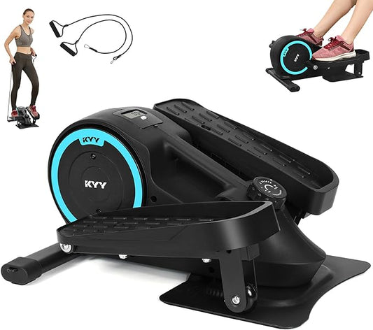 KYY Under Desk Elliptical, Magnetic Portable Ellipse Leg Exerciser, Stair Stepper, Under Desk Bike Pedal Exerciser, Mini Elliptical Machines for Home Use, Exerciser for Seniors, Black