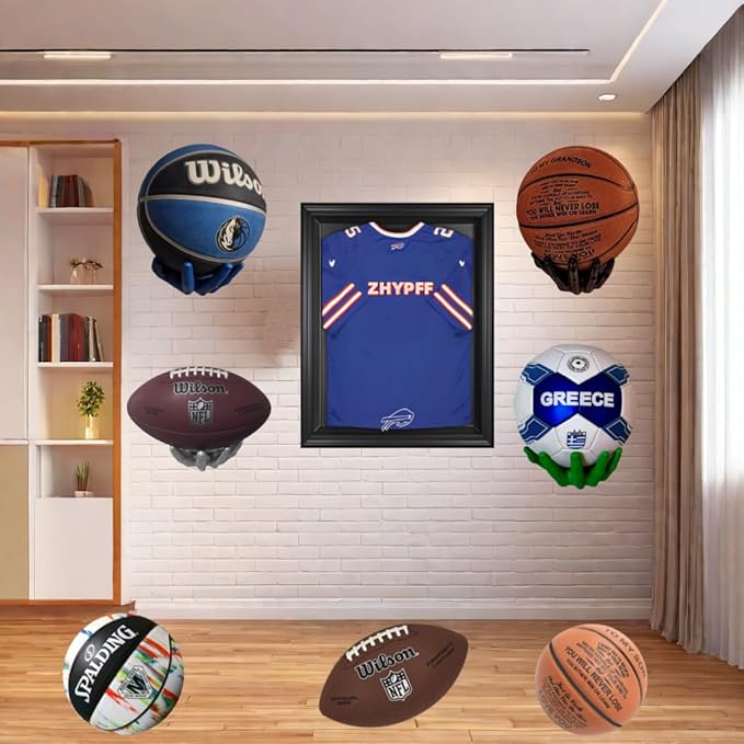 Handmade Safety Wall Mounted Basketball Display Stand Hand Shaped Ball Rack Storage with Screws wallmounted Handheld Display Stand Suitable for Basketball and Football