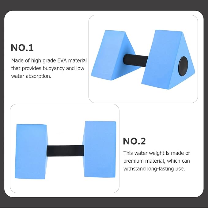 BESPORTBLE Triangle Water Aerobic Exercise Foam Dumbbells Water