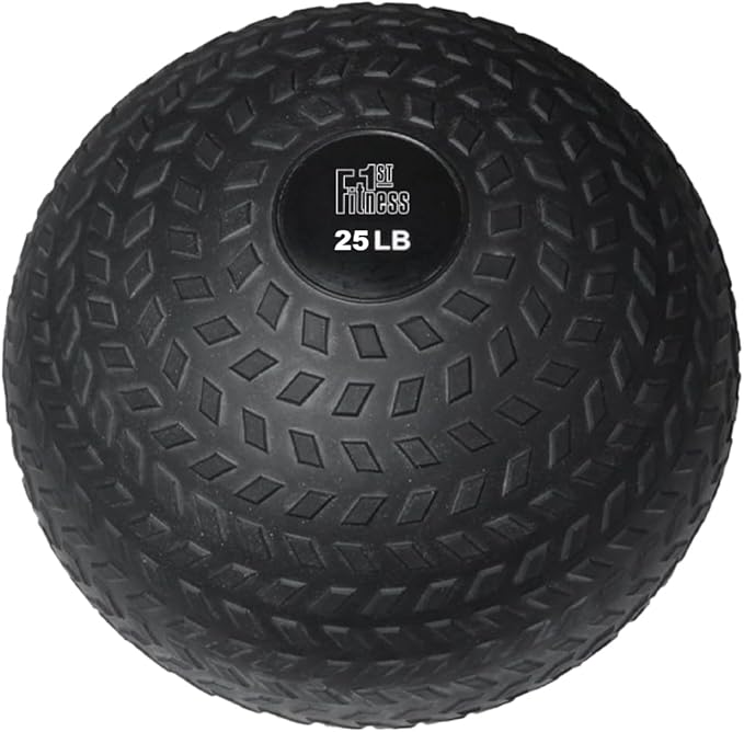 Fitness First Slam Ball, Easy-to-Grip, Sand-Filled Medicine Ball for Exercise and Workout, Ideal for Weight Training, Cross-Training, Cardio, and Plyometric Workout, Available in Different Weights