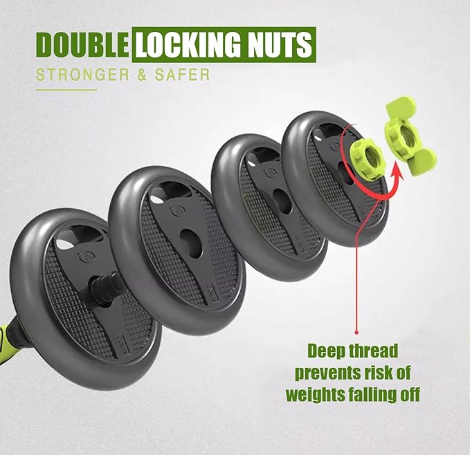 NEW Adjustable Dumbbells/Barbell/Kettlebell/Push-Up Stand - Upgraded with Ab Wheel - 22lb/33lb/44lb/66lb/88lb, 10kg/15kg/20kg/30kg/40kg - Home Gym Equipment for Men and Women