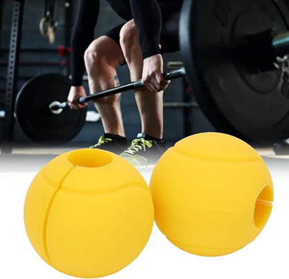 Pull Up Bar Thick Bar Adapter,Thick Bar Adapter Thick Bar Grips, Weight Grips for Dumbbells,Thick Grip Training Adapter for Dumbbell Barbell Weight Lifting Fitness Exercise(yellow)