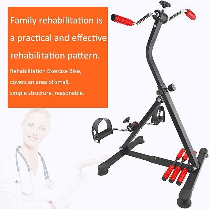 Pedal Exerciser Bike Hand Arm Leg and Knee Peddler Adjustable Fitness Equipment for Seniors, Elderly Home Dual Pedal Exercise Bike for Total Body