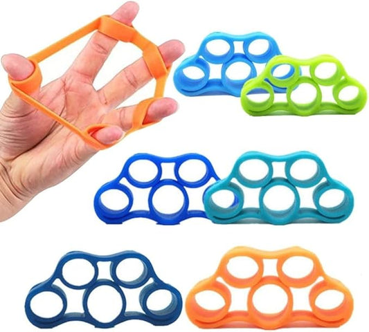 6 PCS Hand Grip Strengthener, Finger Fitness Elastic Band Resistance Band Suitable for Exercise Training Rubber Ring Pull Ring Hand Grip Extender