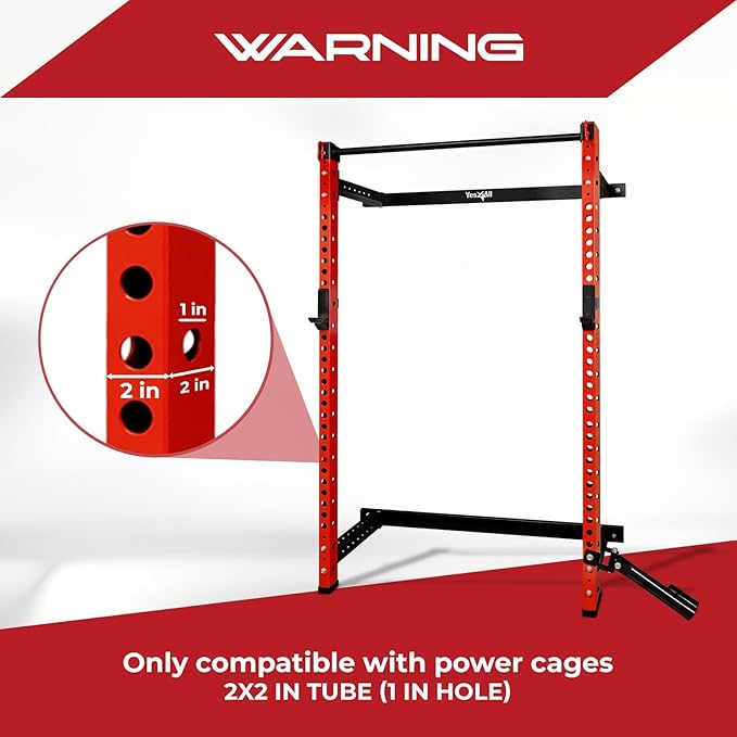 Yes4All 350 LBS Capacity - Dip Bars for 2x2 with 1" Hole Power Cage, Squat Rack Attachments - Narrow and Wide Grip Handles Dip Attachment for Dips, Pull Up, Push-up (Black)