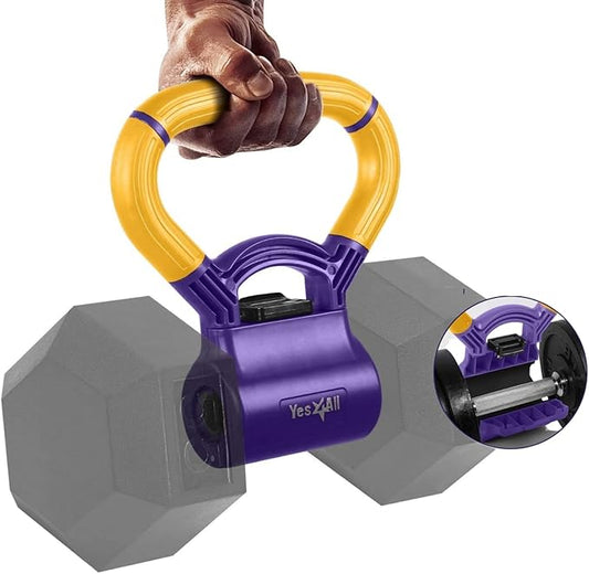 Yes4All Kettlebells Grip, Dumbbell Grip Handle, Convert Dumbbells into Kettlebell for Home Gym, Kettlebell for Weights Plate