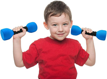 Aoneky Foam Covered Weights for Kids, Recommended for Boys Aged 3 to 6 Years Old, Children Safe Exercise Dumbbell Toy, 2 lbs