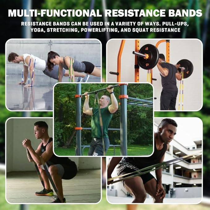 Resistance Bands for Working Out, Camo Pull Up Assistance Bands - Super Durable Workout Bands for Extra Strength, Pull Ups, Mobility, Powerlifting, Physical Therapy, Home Workouts