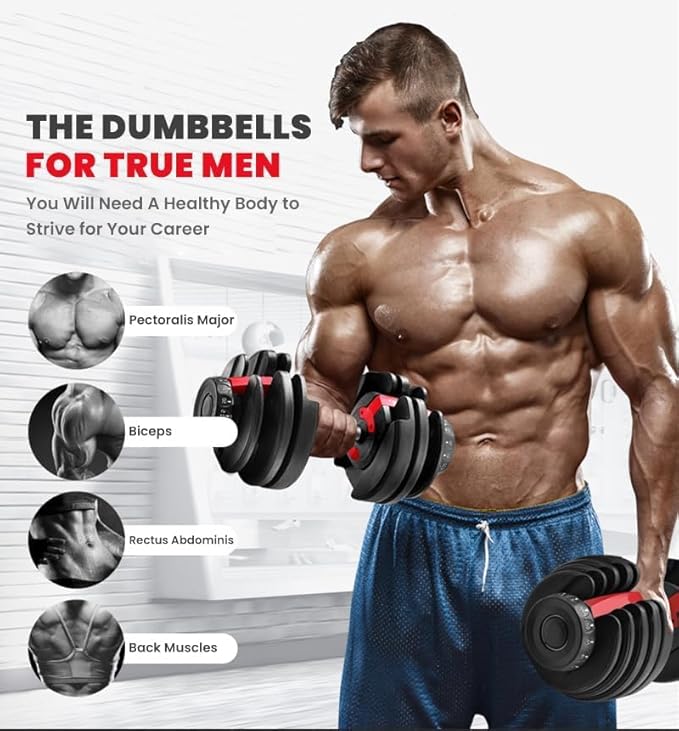 Adjustable Dumbbells to Transform Your Workout 5-in-1 Weights