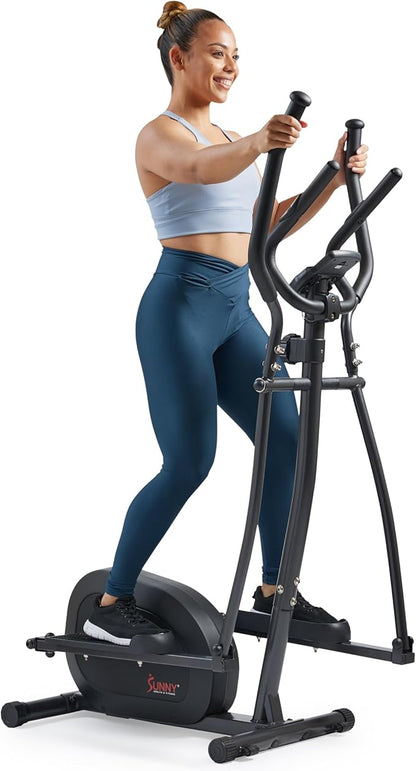 Sunny Health & Fitness Legacy Stepping Elliptical Machine, Total Body Cross Trainer, Low Impact Exercise Equipment with Optional SunnyFit App Enhanced Connectivity