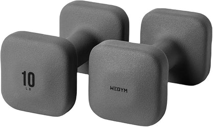 SafeGrip Dumbbells with Anti-Slip, Thick Handles and Flat, Sturdy Sides for Secure Workouts at Home, for Weightlifting, and Personal Training